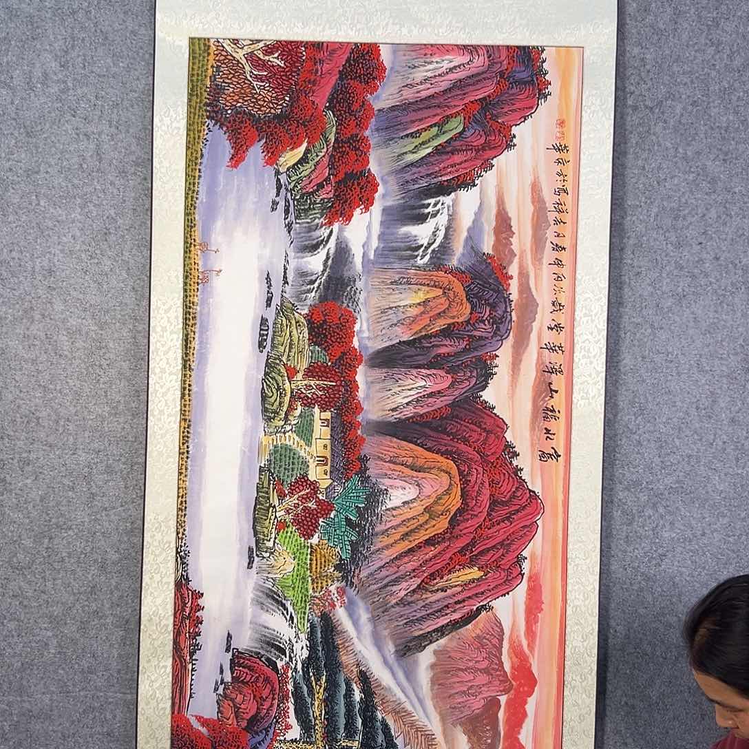 国画854 牡丹之花之叶的颜色与花色