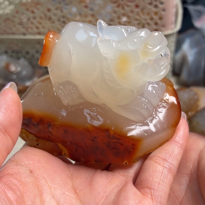 玛瑙/玉髓未镶嵌吊坠(不含链)