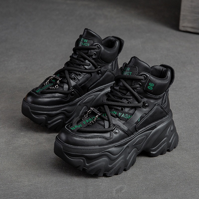 复古女老爹鞋松糕底加绒休闲鞋厚底鞋高级感女鞋D4-5618-1