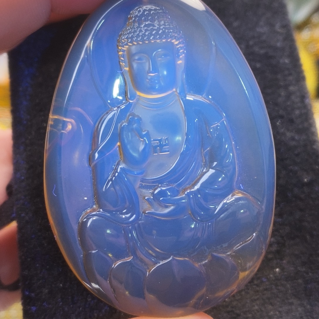 蓝珀未镶嵌吊坠(不含链)