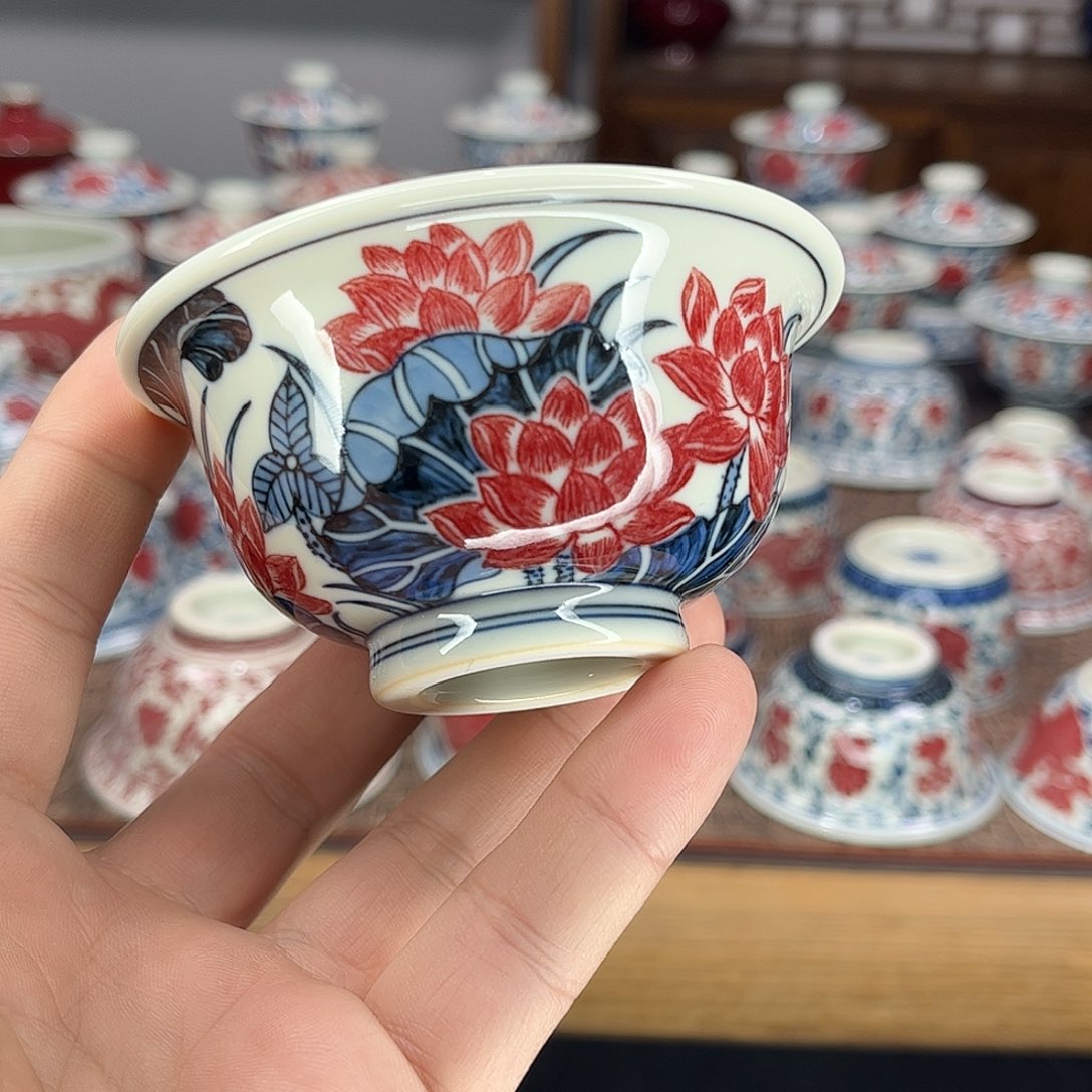 雪***景德镇陶瓷青花釉里红