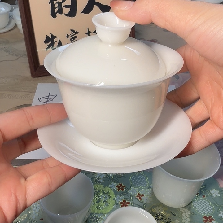 K***་退回专场默认微瑕介意勿拍璞玉三才盖碗盖下180