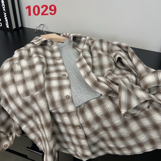 KM PERSONALITY 2025 新款春秋女童不加绒两件套衬衫 1029