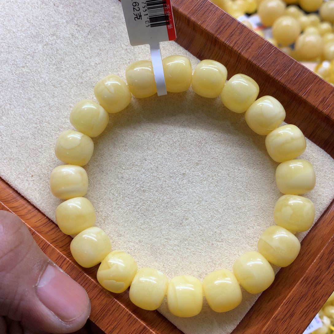 蜜蜡手链未镶嵌楠*蜜蜡