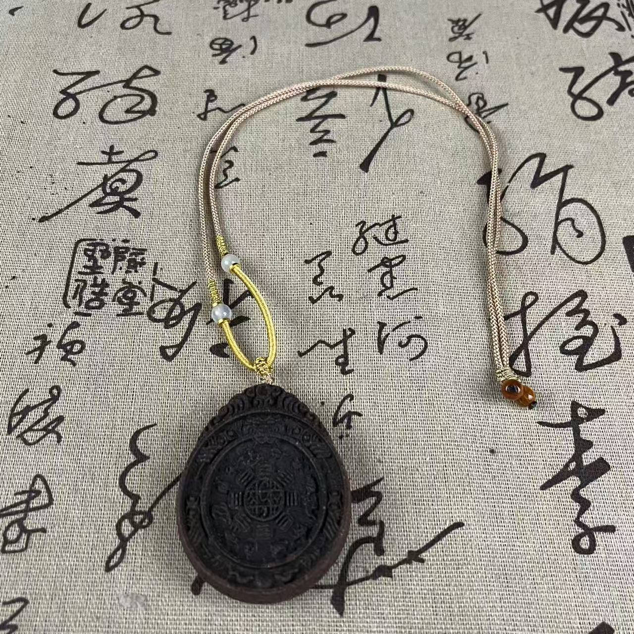 非金属木质吊坠 【萱萱亲制】黄金甲九宫轮合香牌 吊坠