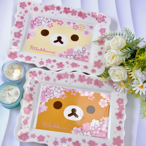 可爱轻松熊 熊哥熊妹陶瓷盘 浅盘