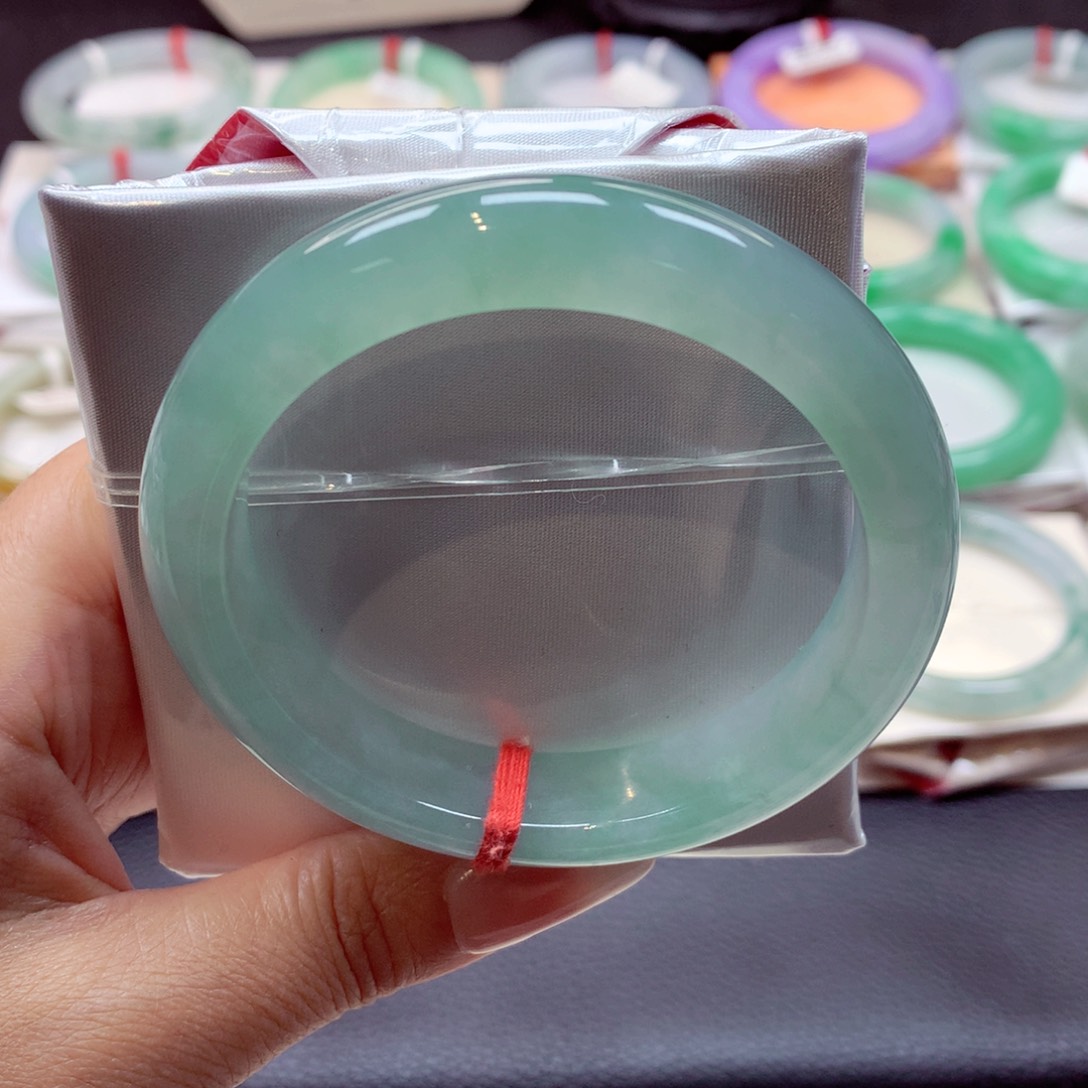 翡翠手镯未镶嵌正圈57.5（6号）89