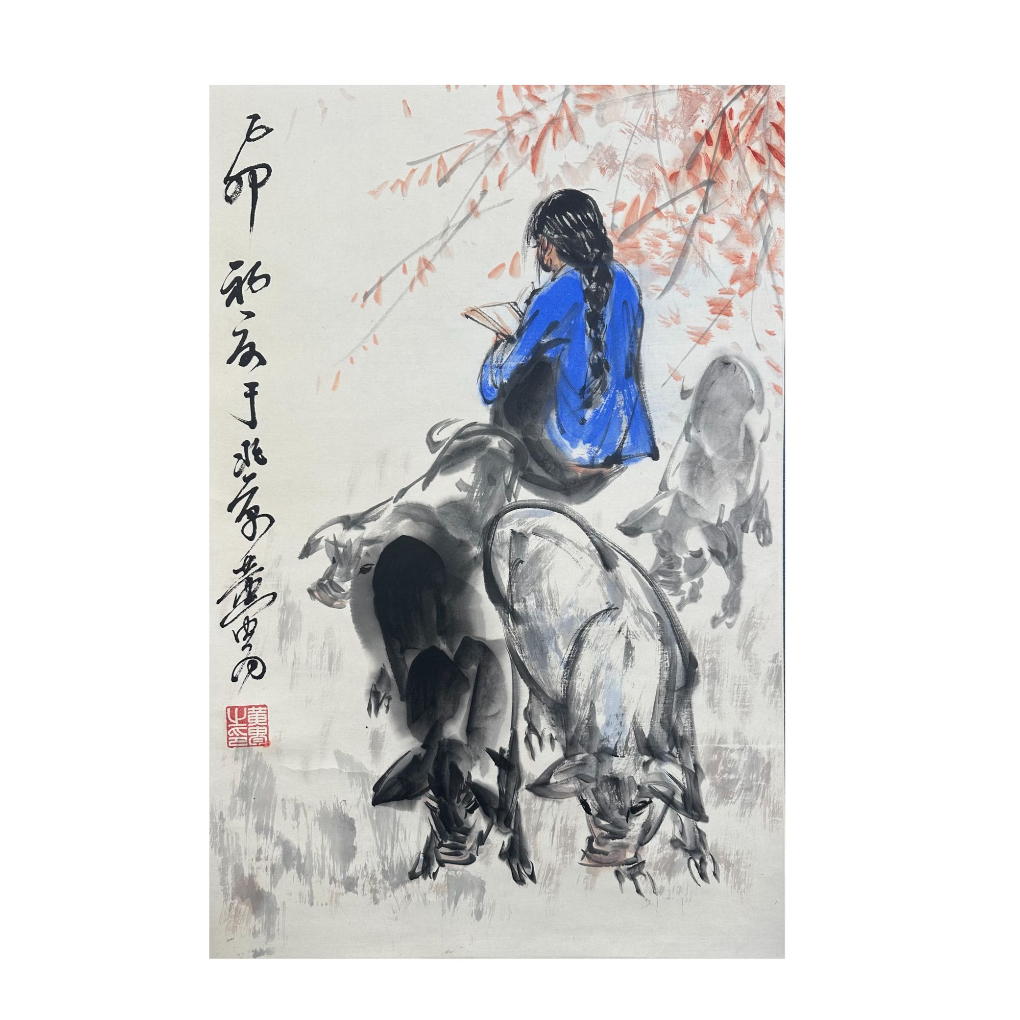 H-Z-ZQ-594 黄老款 人物 68cm×45cm 轴-A