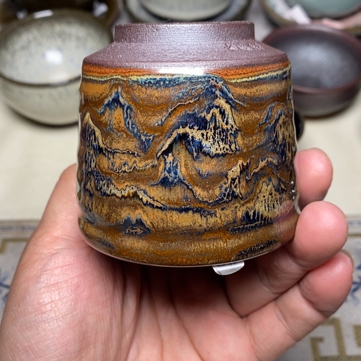 茶盏盏心茶器放漏了