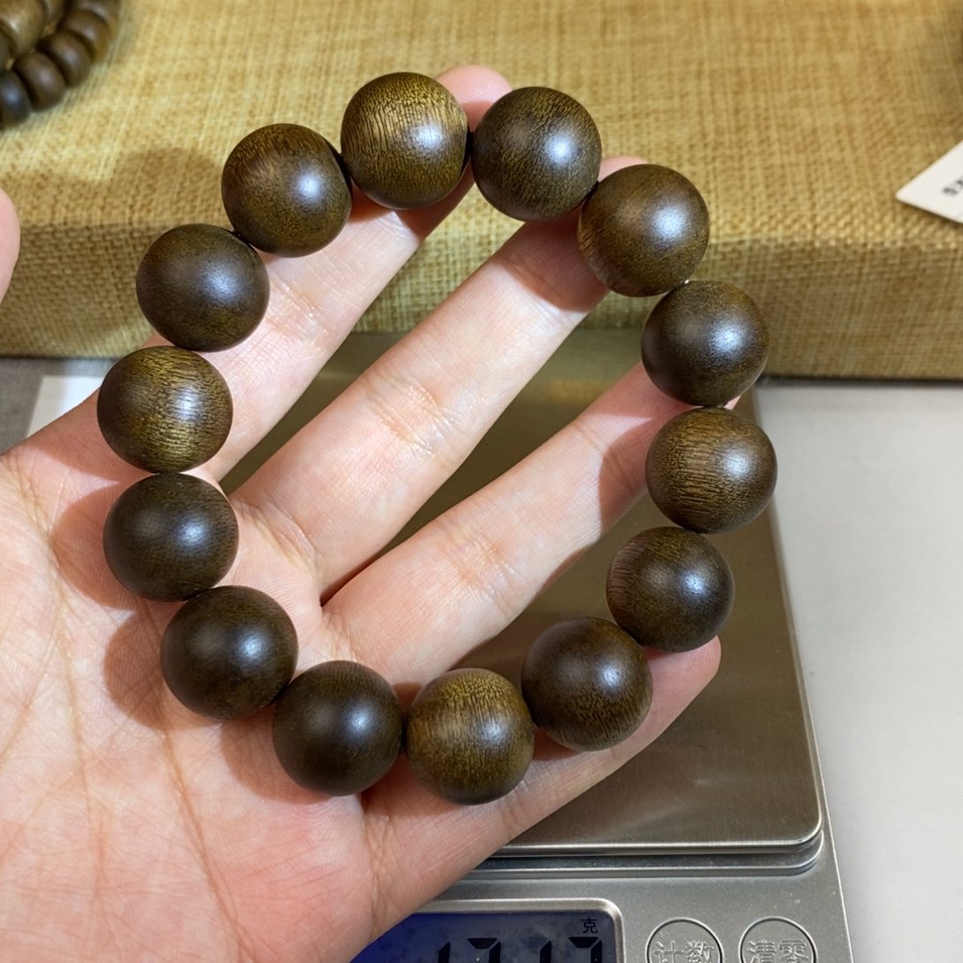 沉香手串高**.芽庄红土沉