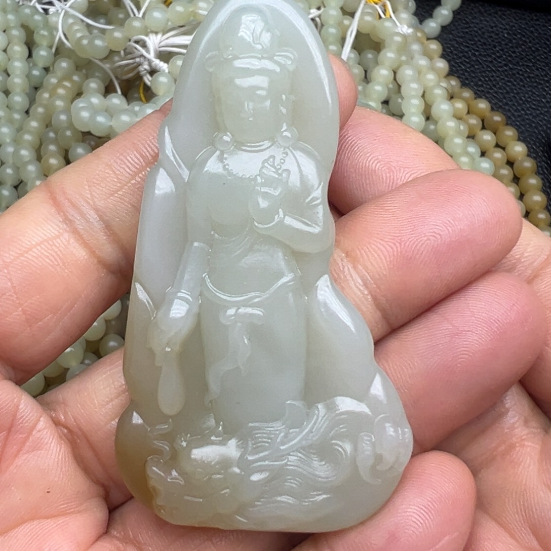 和田玉（糖玉）未镶嵌吊坠(不含链)