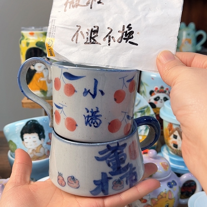 陶景德镇釉下手绘陶瓷 