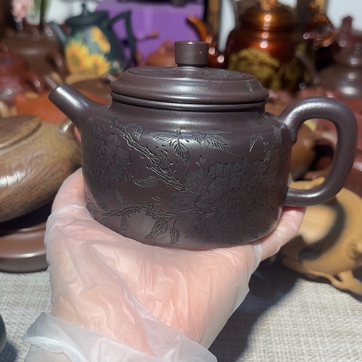 紫砂茶壶原矿宜兴紫砂微瑕