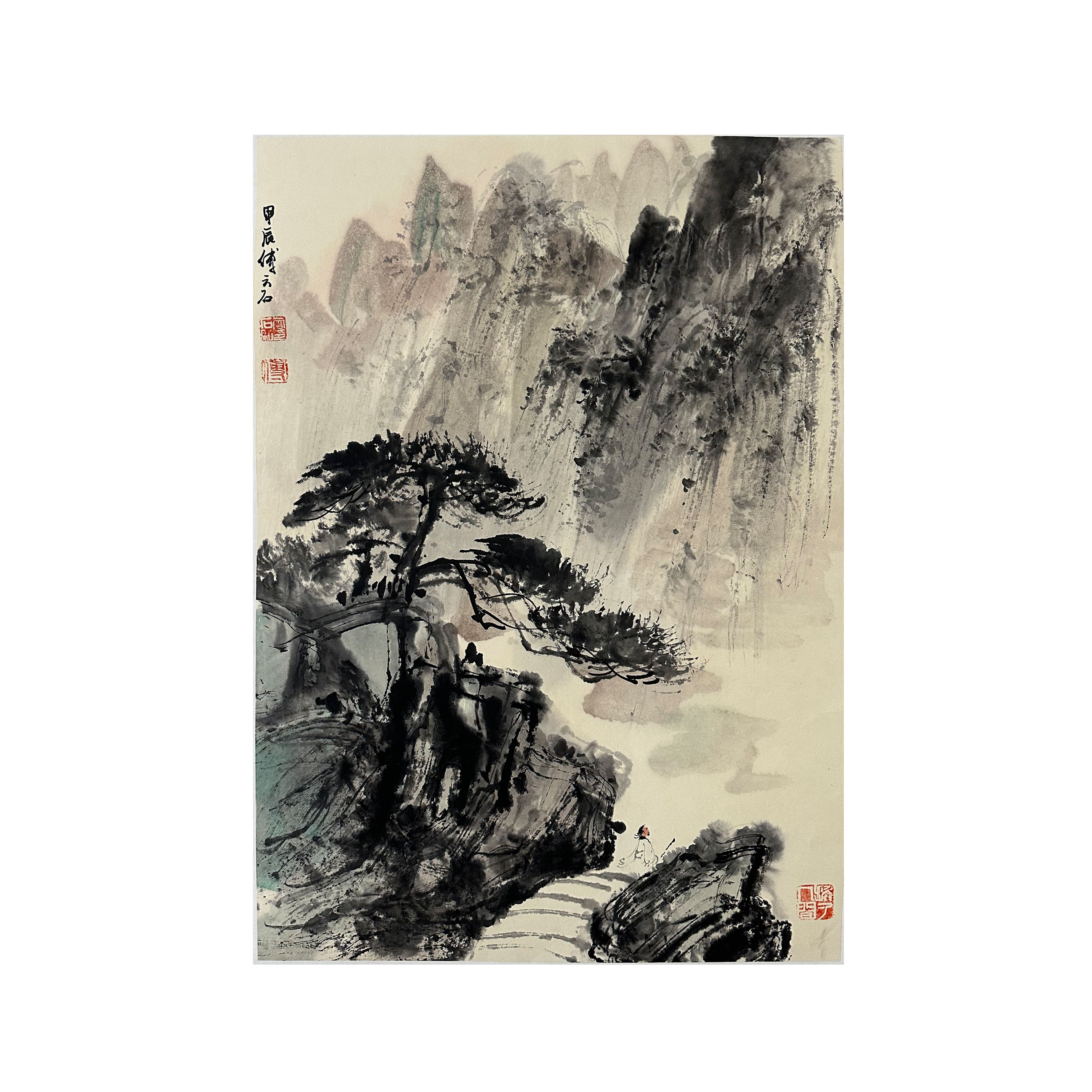 傅云石精品画作——《山水》画心尺寸70*45