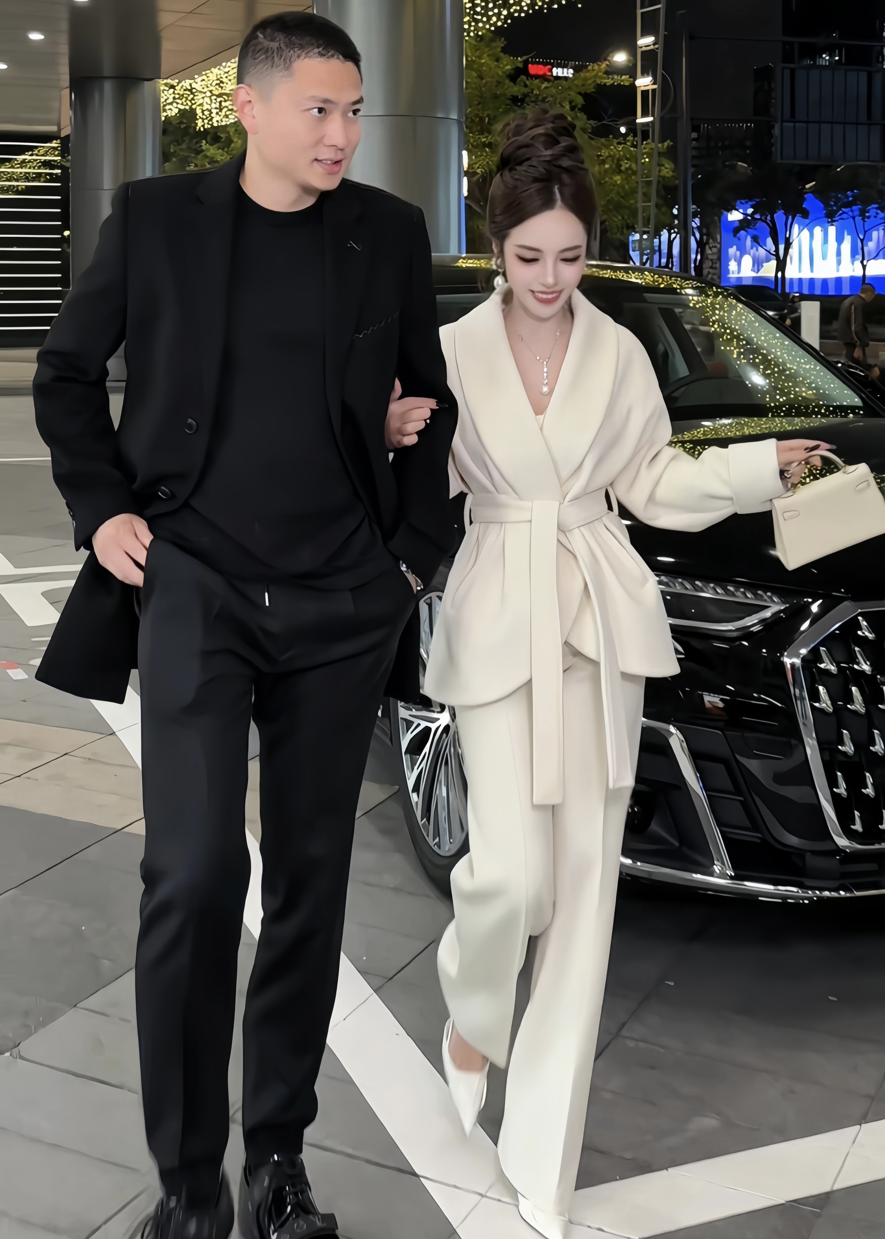 【冬装新款】DO674冬季时尚气质翻领系带外套+羊毛裤套装羊毛呢套装