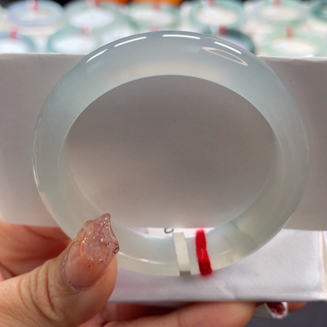 【闪购商品】翡翠手镯未镶嵌51.6冰透炸光12号