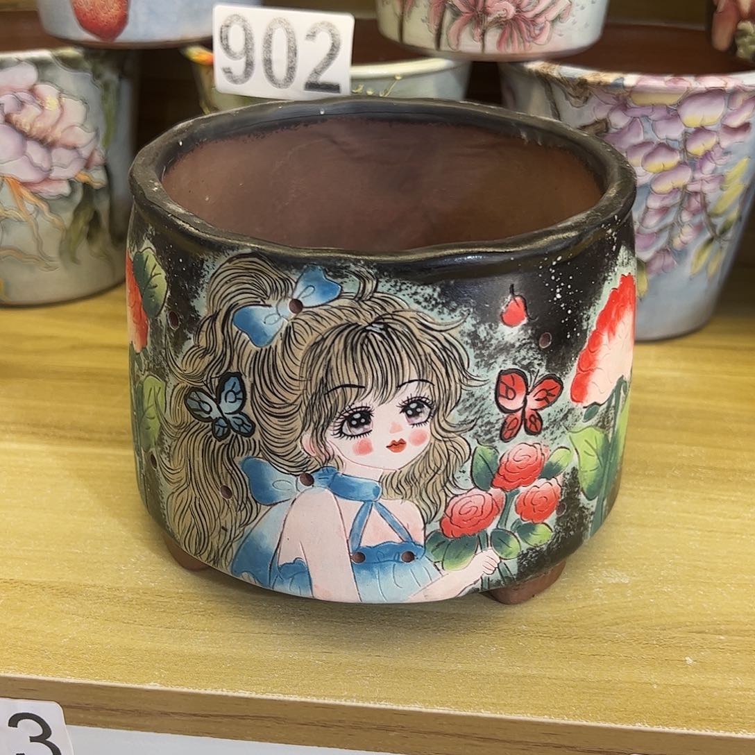 景德镇炫彩手绘口12.5高11