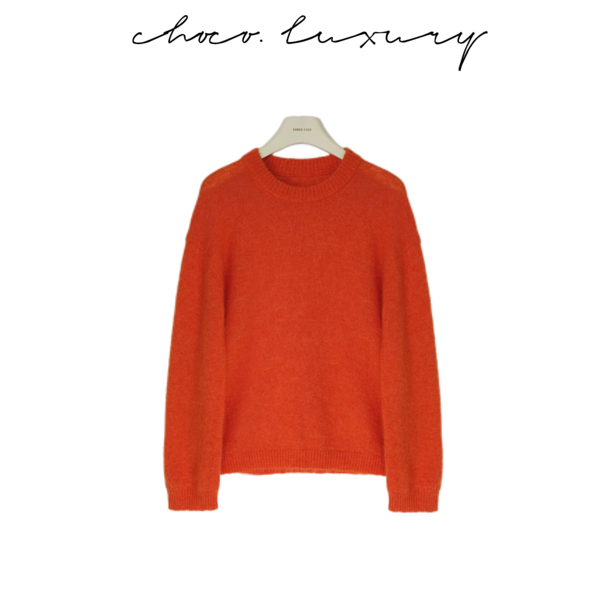 CHOCO【橘子汽水】打破沉闷 时髦减龄马海毛+羊毛 毛衣C1615