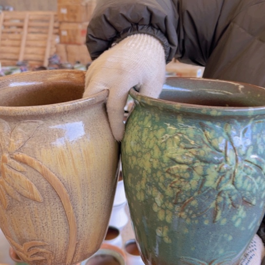 紫砂花盆高25口20———-