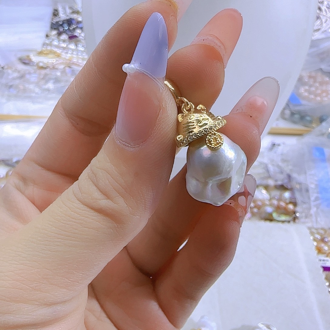 银S925镶嵌项链定制多样性发货发其一209淡水珍珠