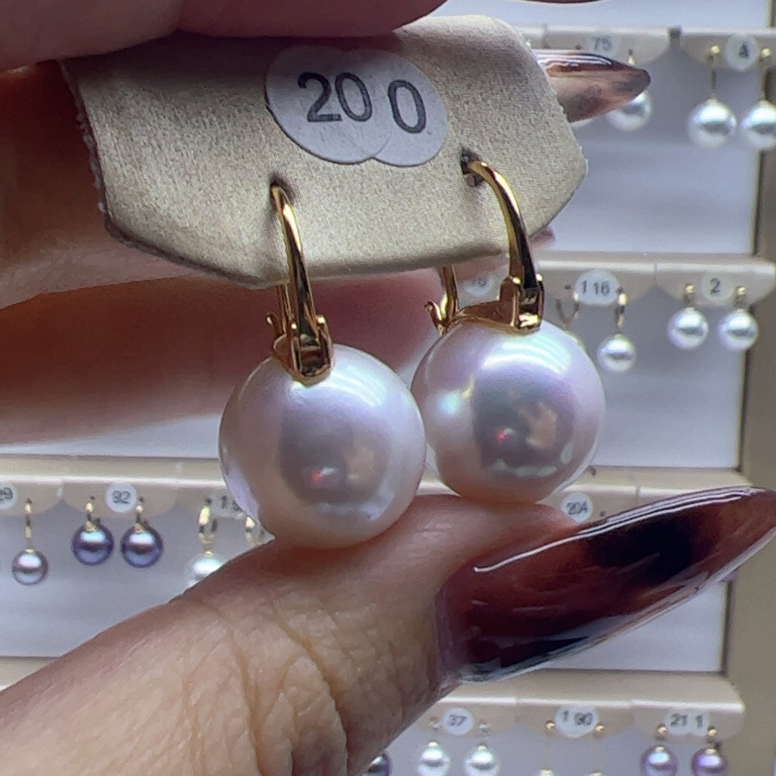淡水珍珠耳饰银S925镶嵌