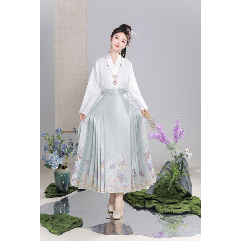 【蝶梦】马面裙女小个子一米五八分妆花半身裙新中式风平日可穿汉服