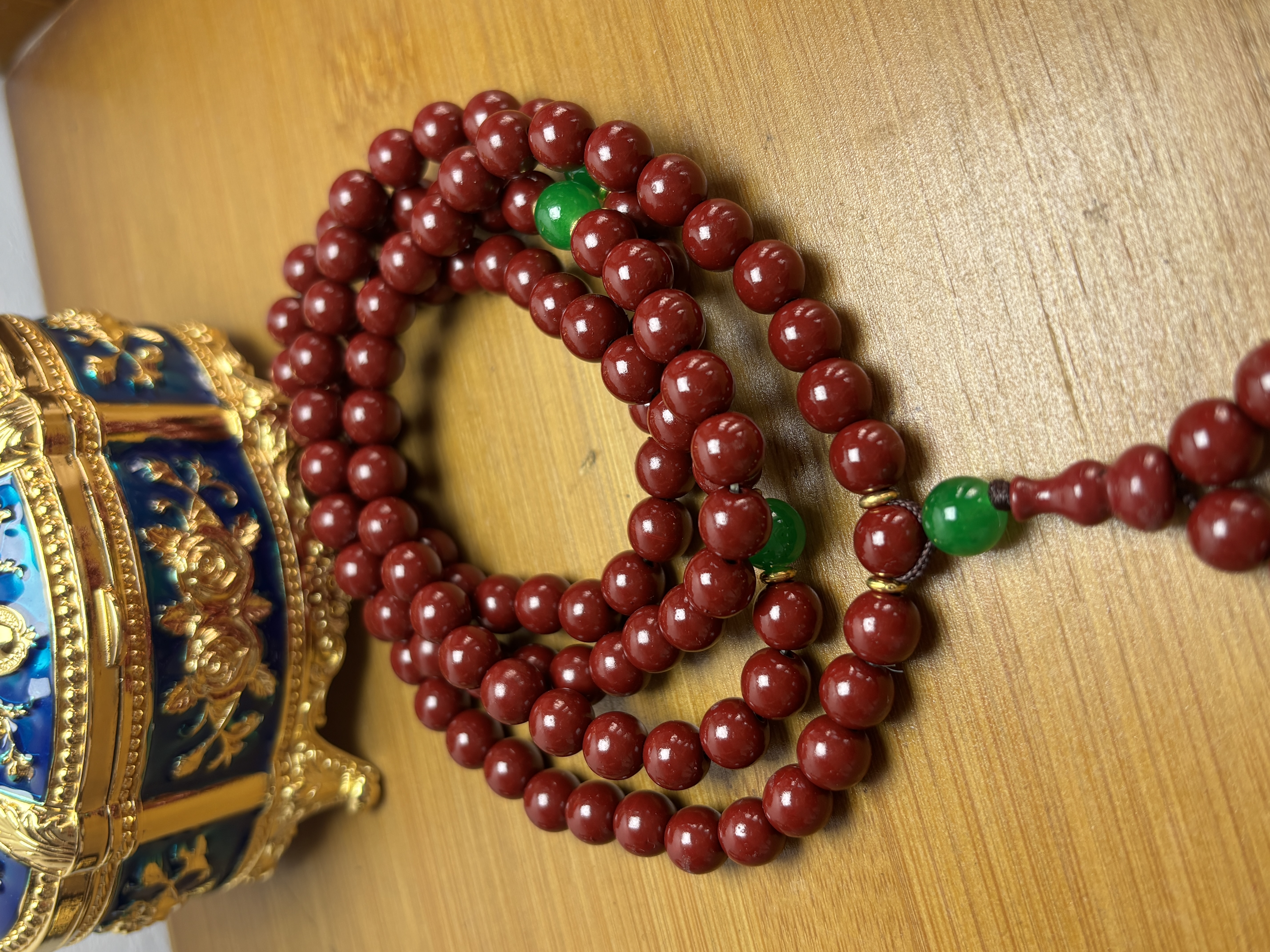 含辰砂工艺品【啊球】zs多圈长串