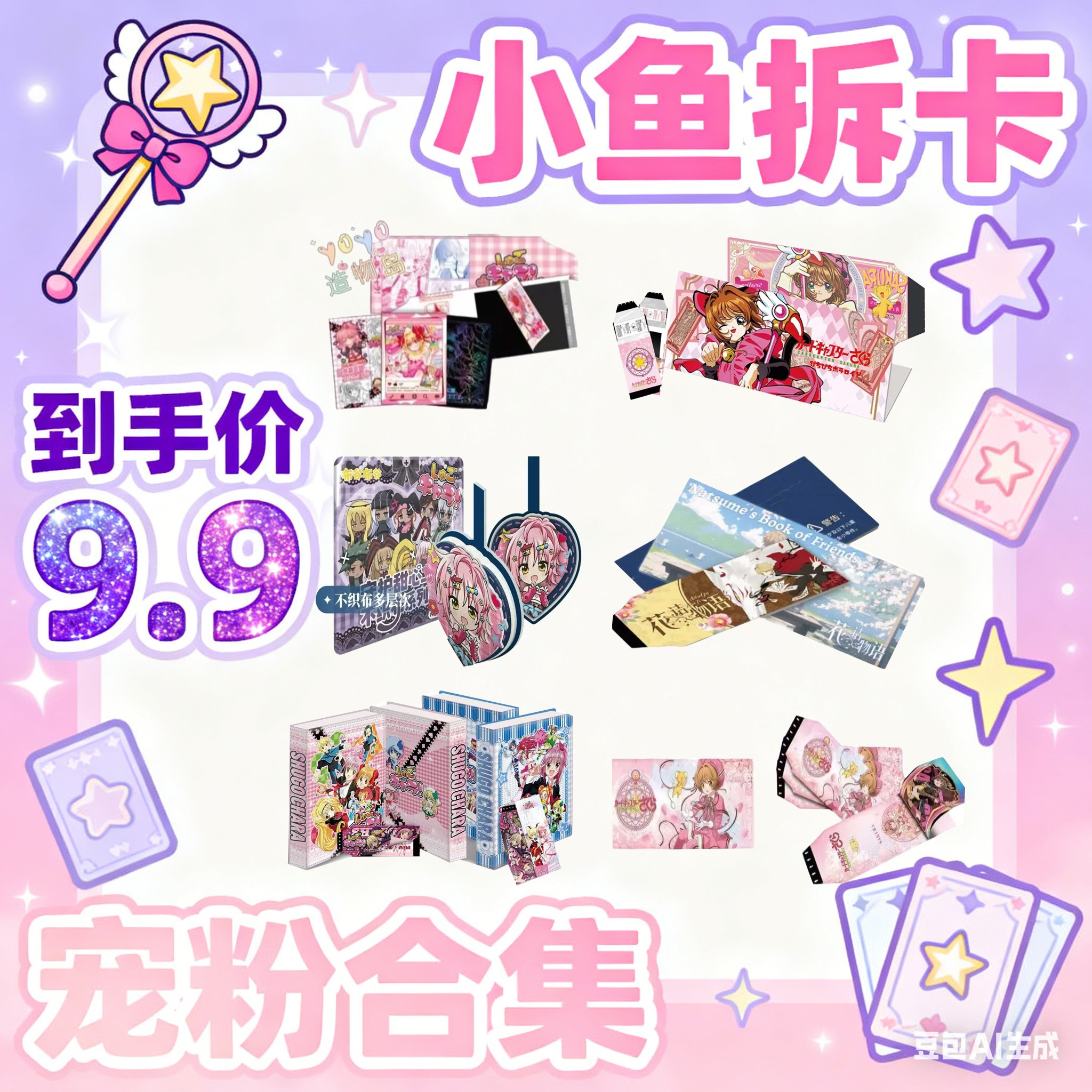 【9.9浮浮合集】 潮玩盲盒代拆收藏卡牌 小鱼