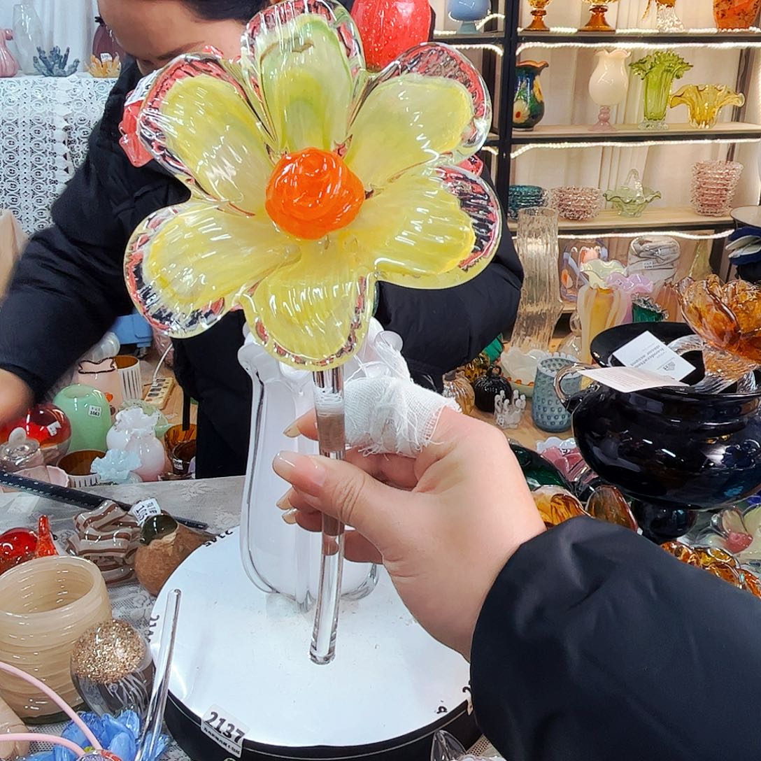 小花花家悦美居琉璃摆件