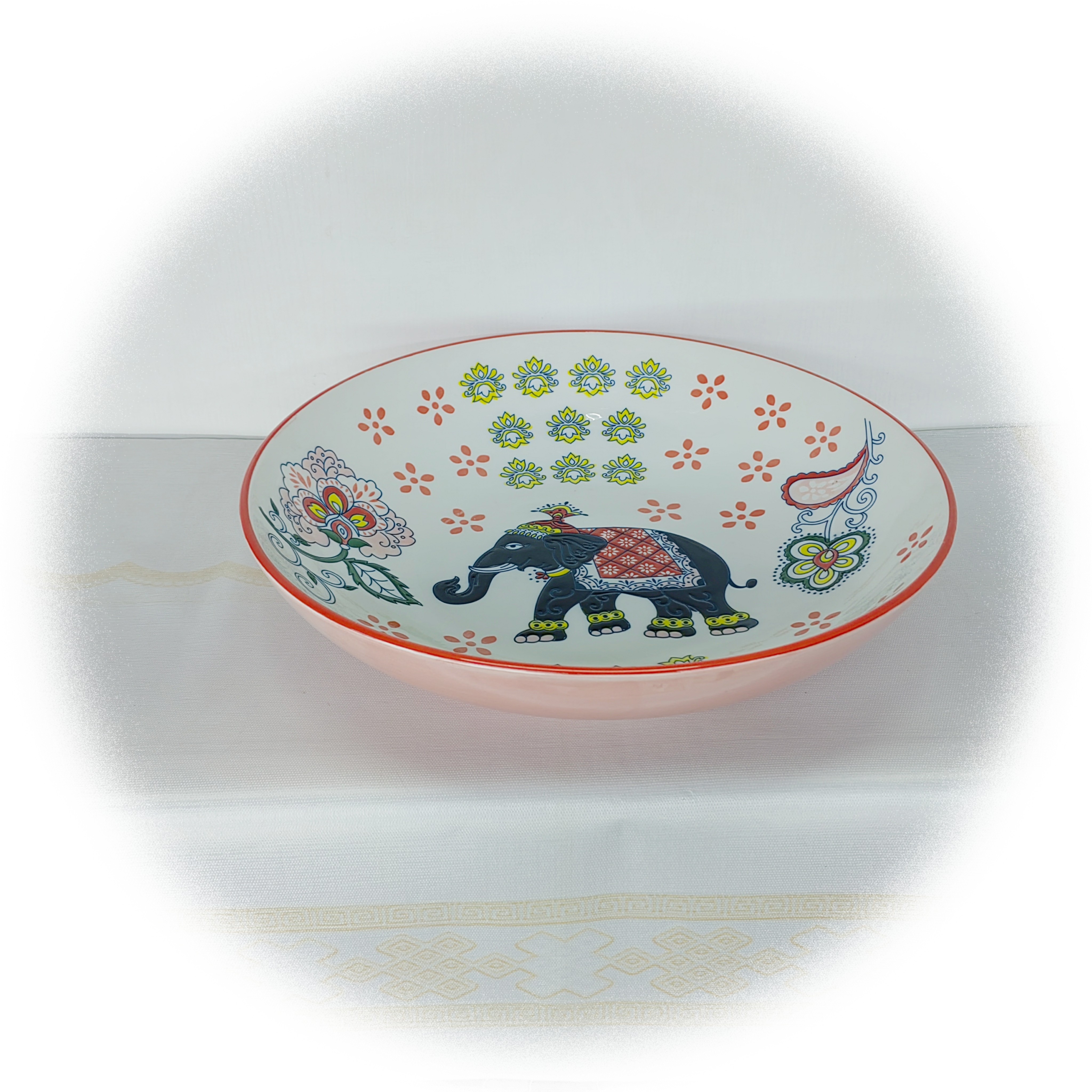 手绘花32*7吉祥（象）碗