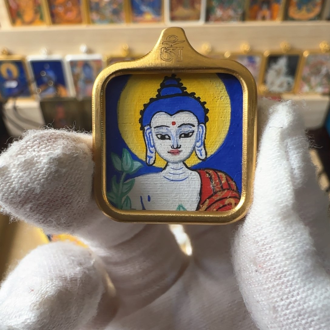 吊坠药师F  纯手绘 2*2尺寸 