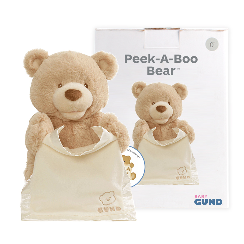 Baby Gund躲猫猫小熊公仔婴儿启蒙毛绒玩具遮脸熊 6053525ZB