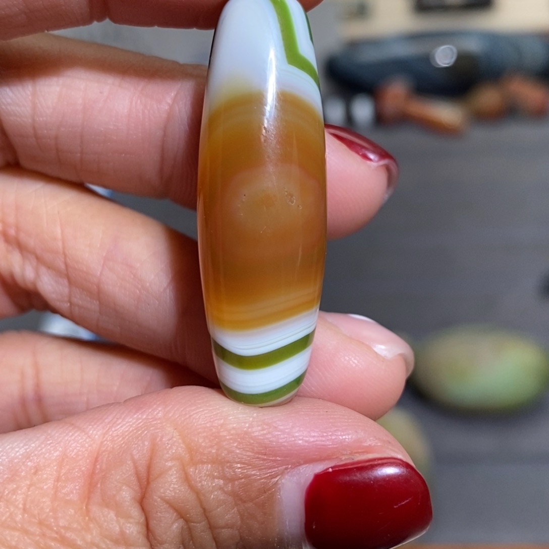 我***。玛瑙/玉髓合金手链微瑕