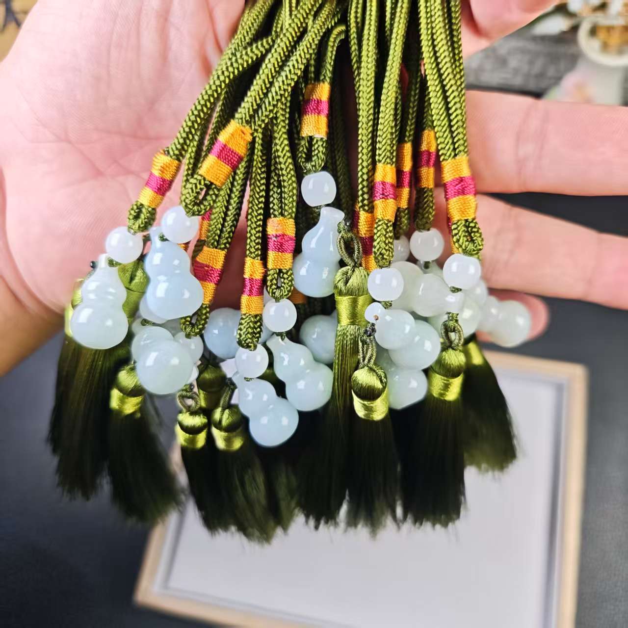 天然翡翠葫芦车挂包包挂装饰品多样性发其一