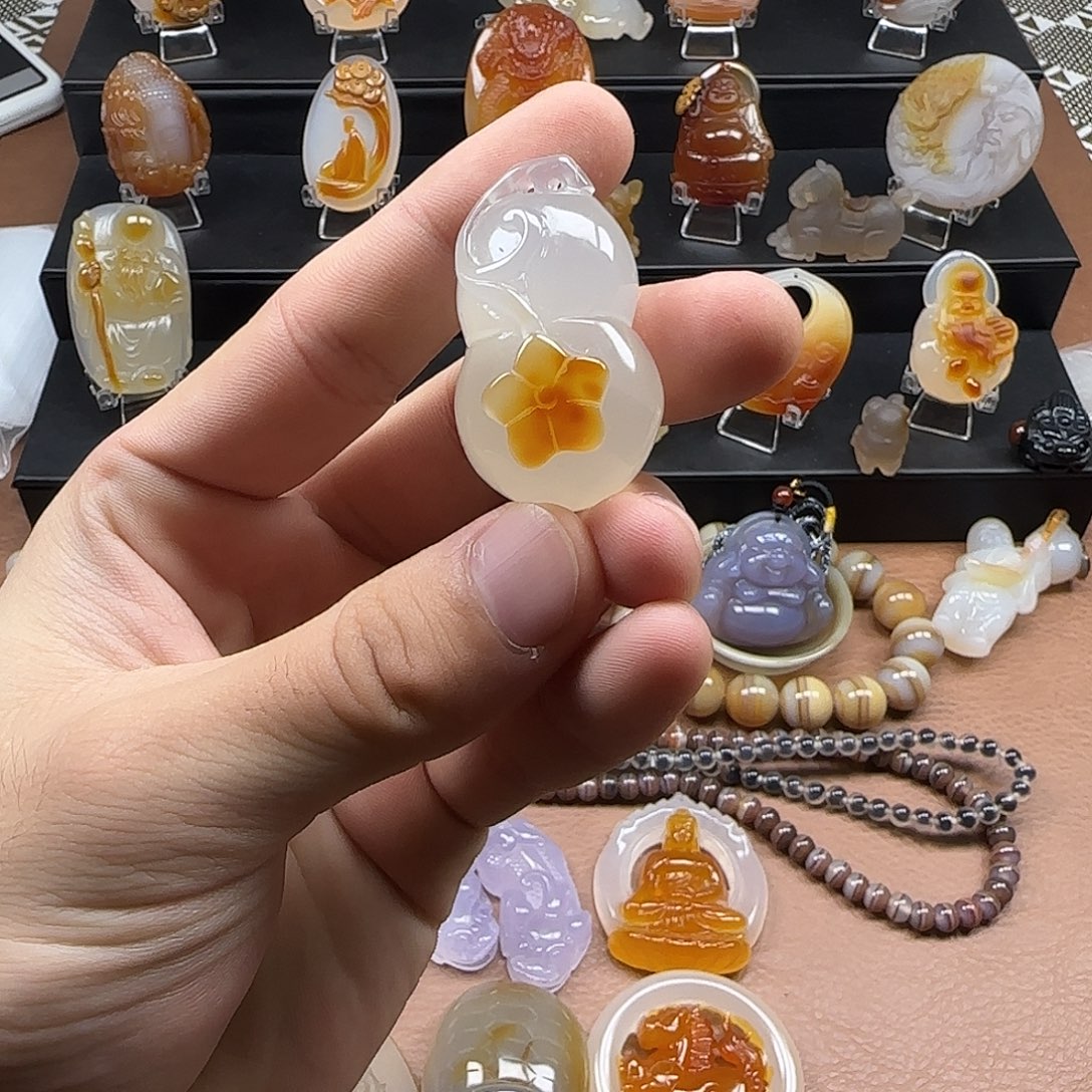 玛瑙/玉髓未镶嵌吊坠(不含链)