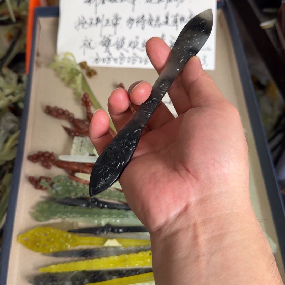 岫玉发簪未镶嵌明君玉簪贼拉好看