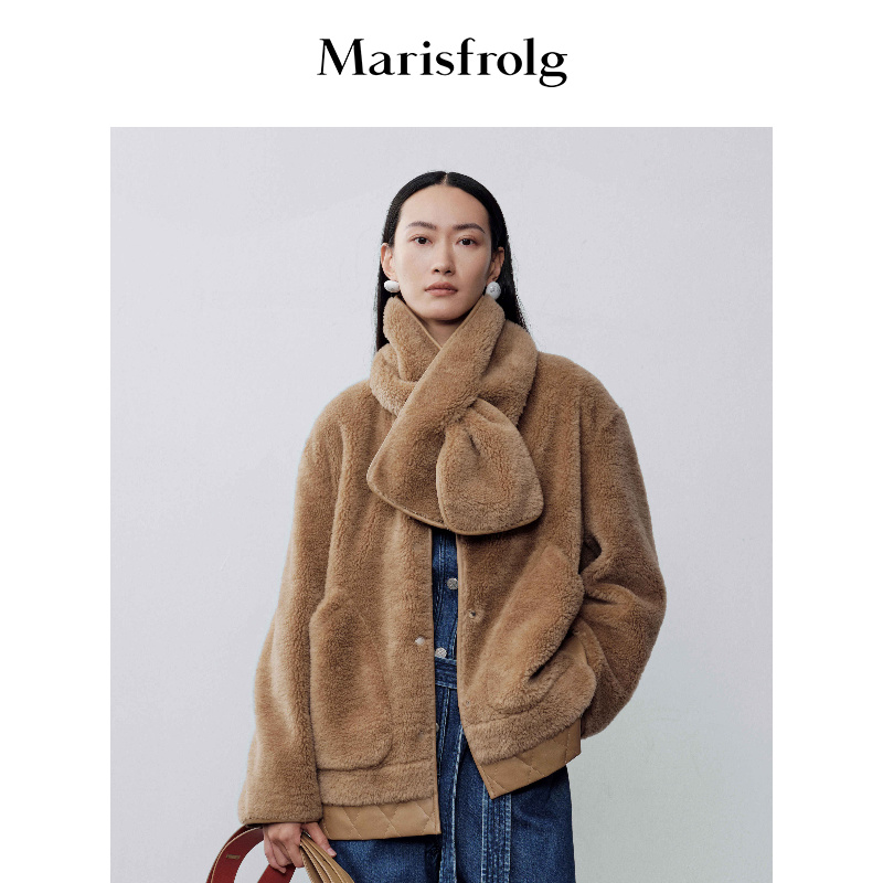 【粉丝专享】玛丝菲尔时尚休闲保暖纯色羊毛女士外套AAEG4901P