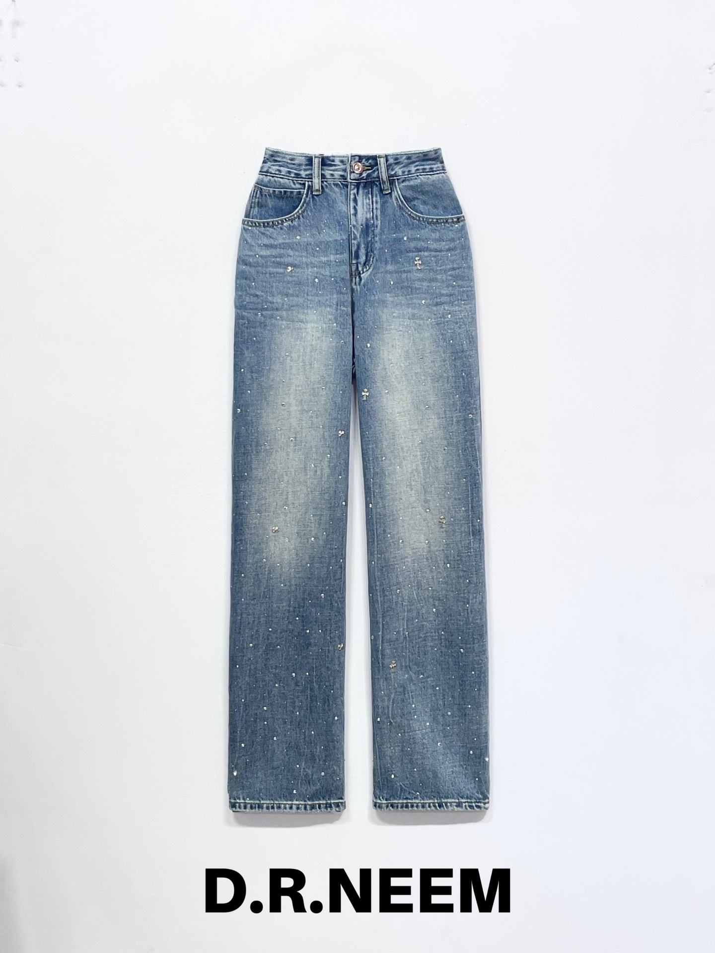 DRN 克罗心烫钻阔腿裤