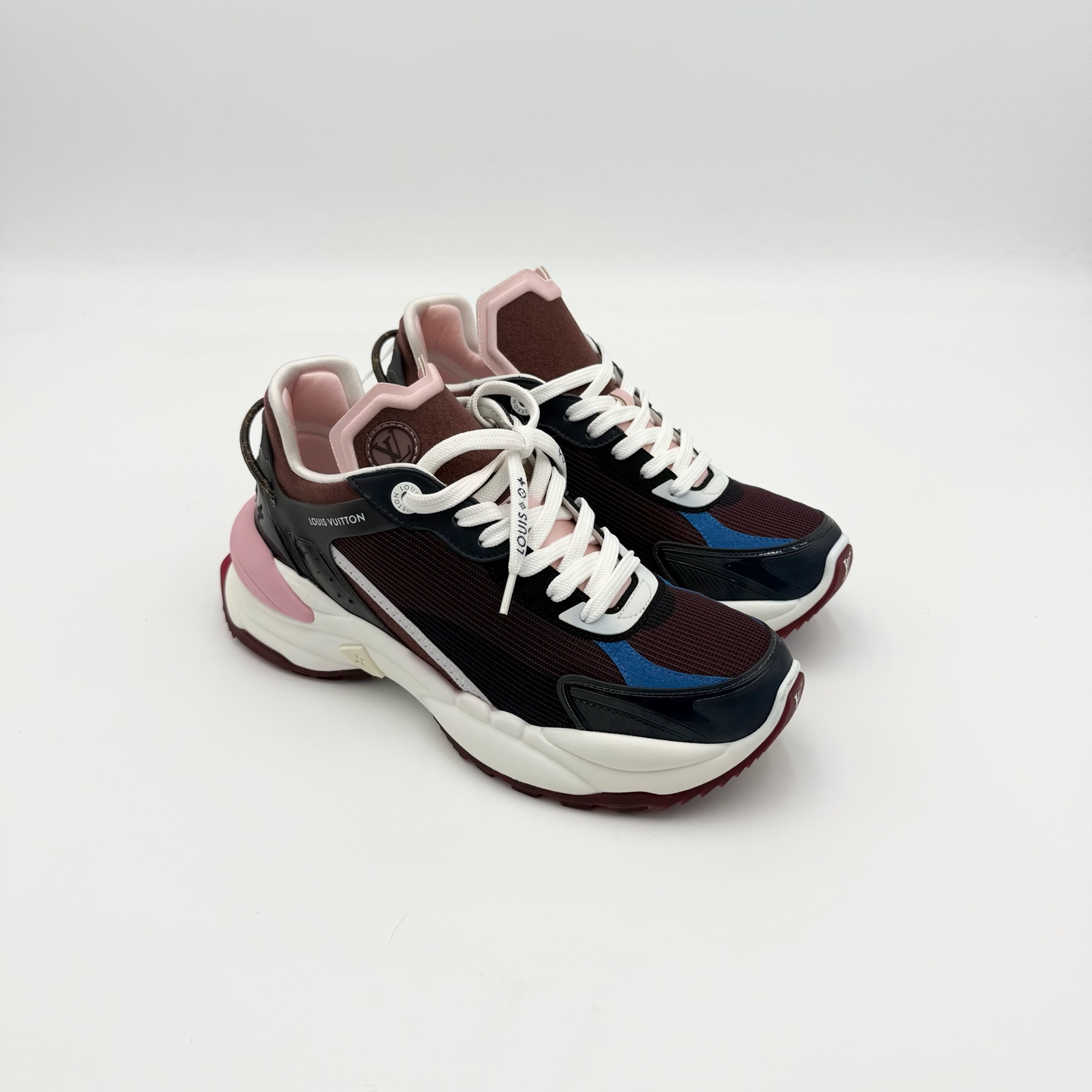 99新 LouisVuitton/路易威登 易38码/酒红色run55老爹鞋/pp0731