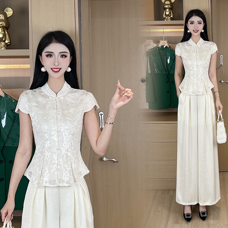 新中式国风套装女夏季2025新款通勤优雅一整套女士穿搭#DY617