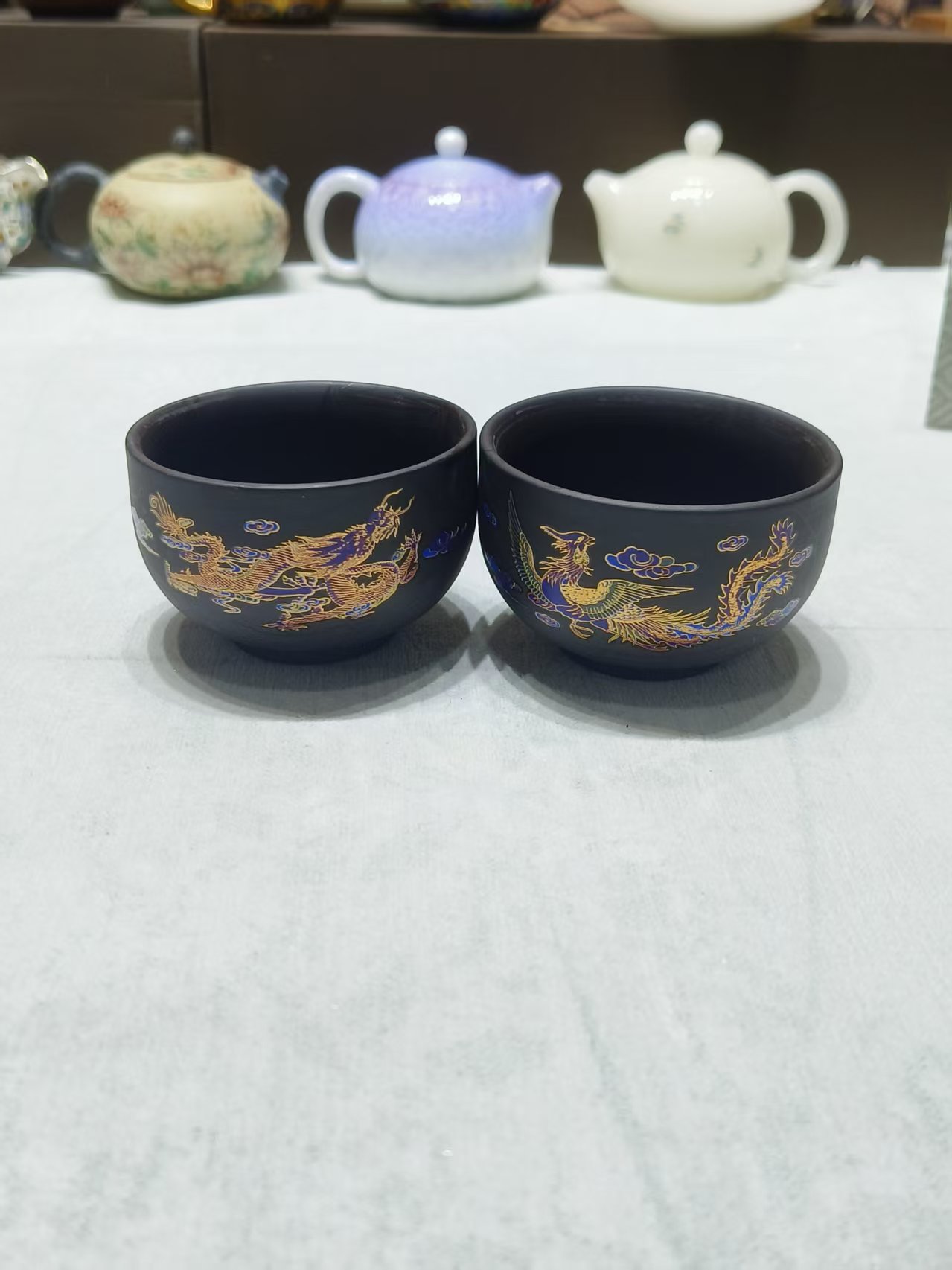 【闪购链接】黑泥紫砂龙凤主人对杯