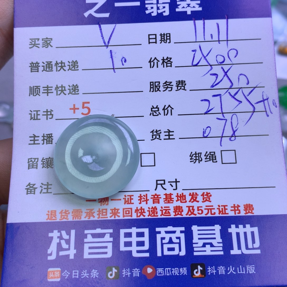 颈饰未镶嵌翡翠V*画