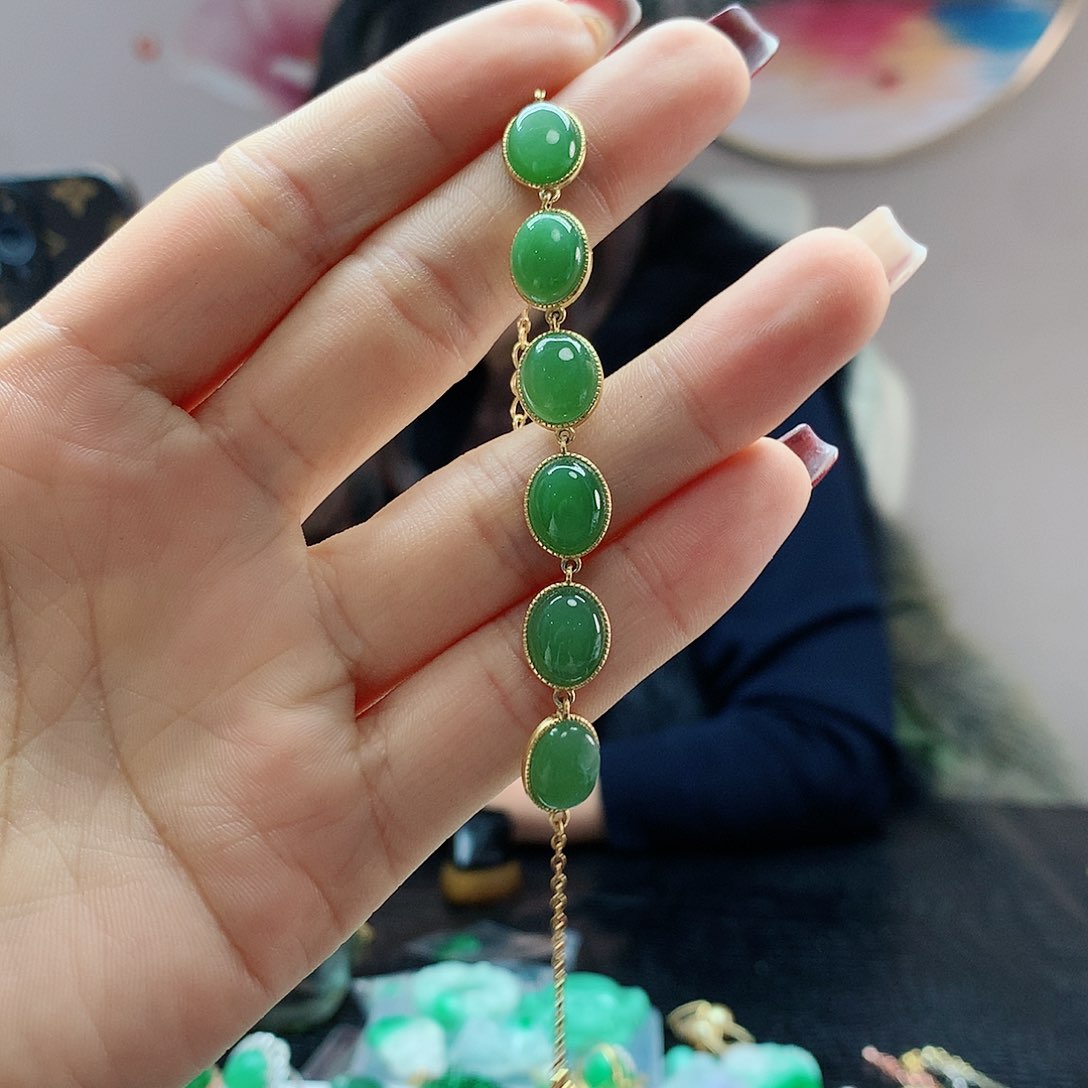 【闪购商品】和田玉手链银S925镶嵌