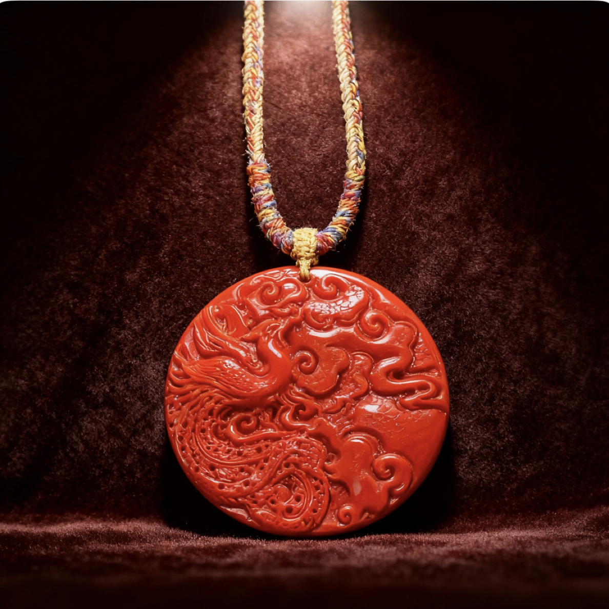  Q. 红色凤凰花吊坠 A124-CDN-1A