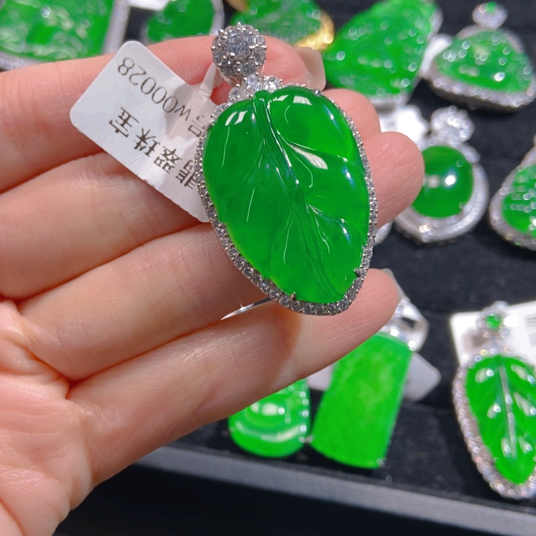 翡翠吊坠(不含链)银S925镶嵌