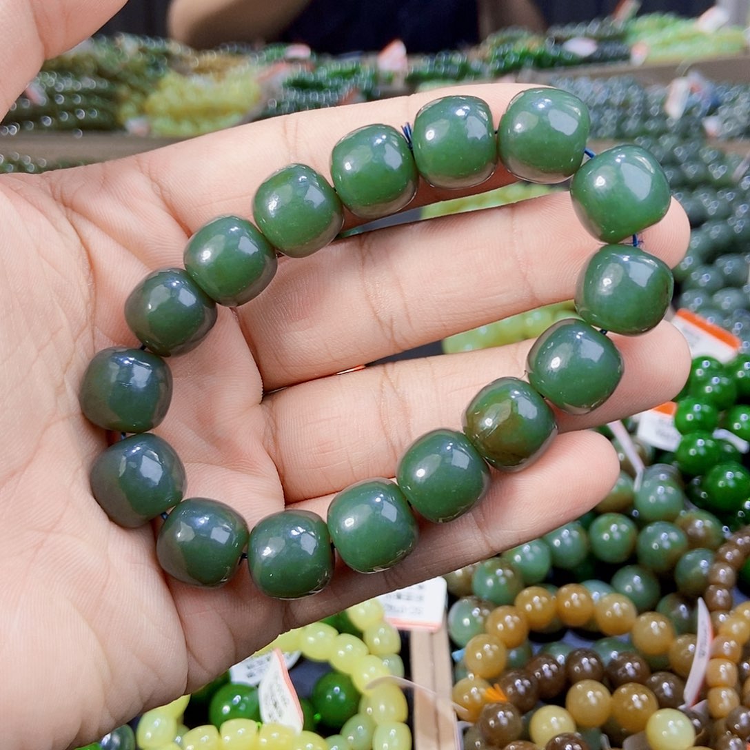 手串未镶嵌和田玉纯天然卡14新疆且末料且末蓝多样性发一