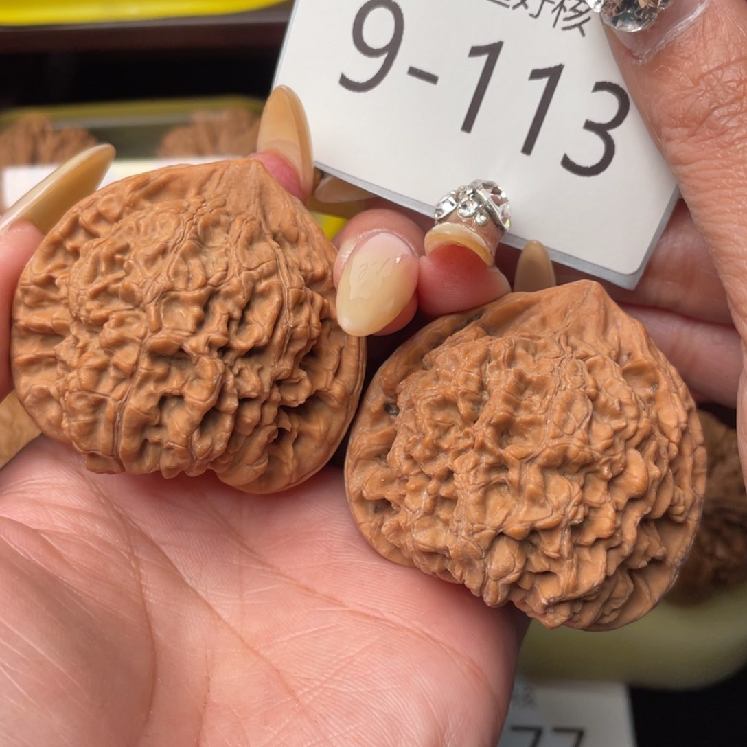 文玩核桃把件49全品麒麟纹官帽