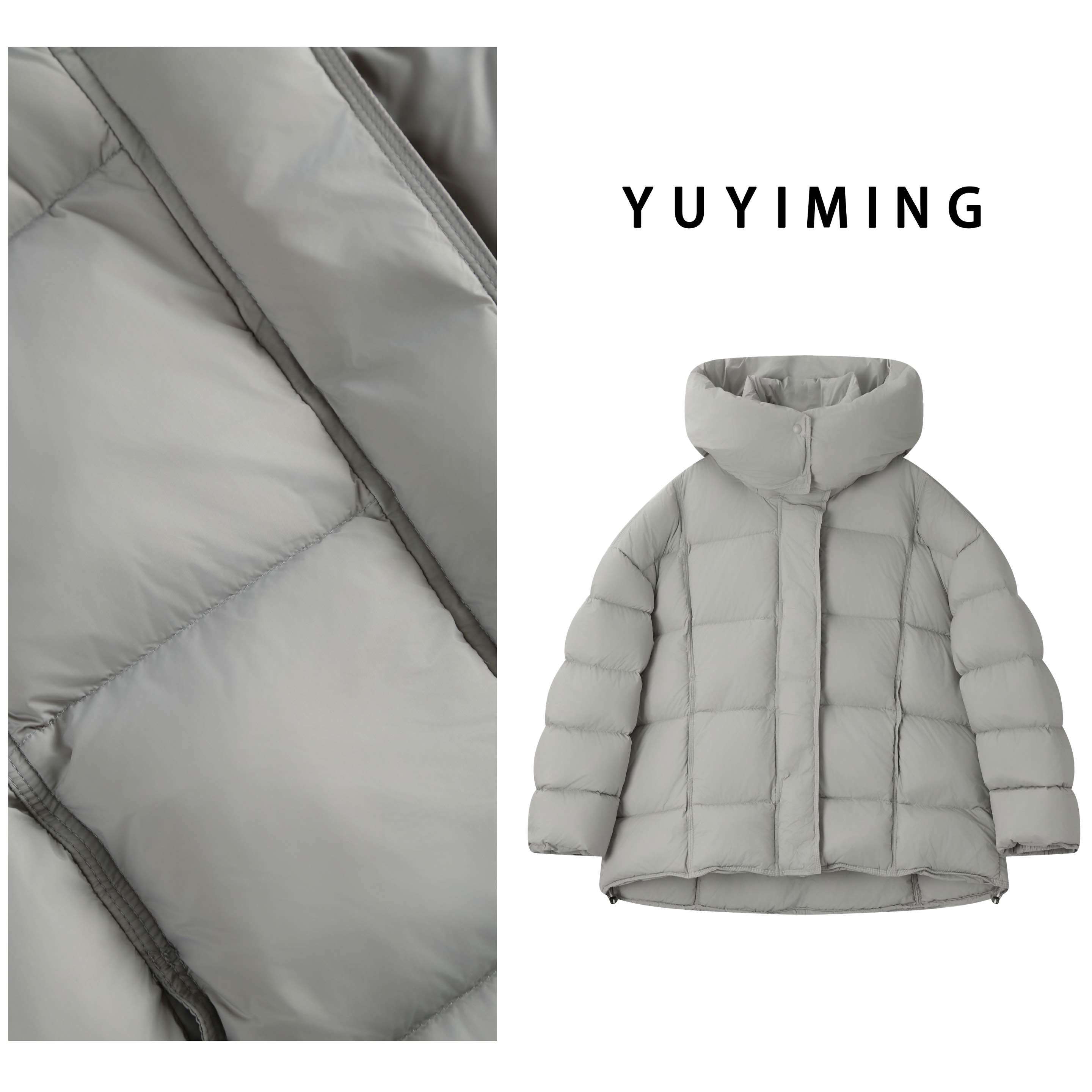 【YUYIMING】高品质白鹅绒2025新款羽绒服女短款连帽加厚时尚外套