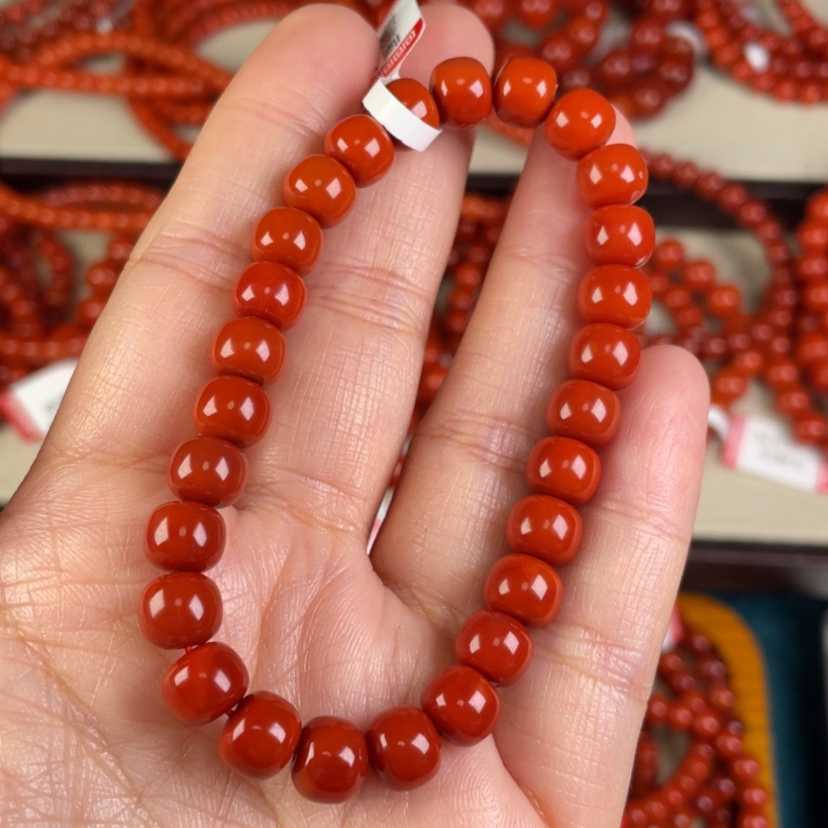 【闪购商品】南红玛瑙手链未镶嵌R*K满肉满色花