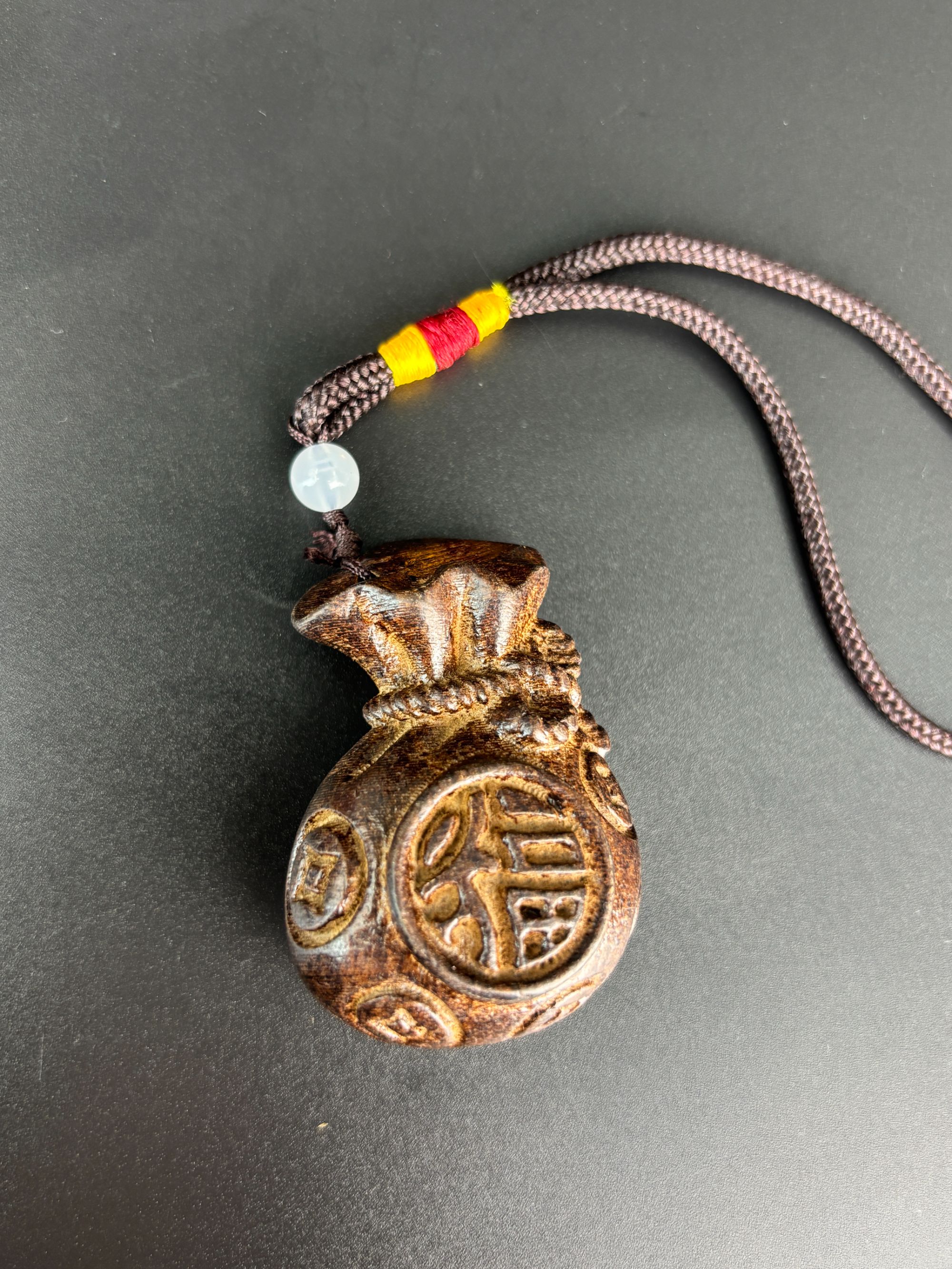 沉香红把乐壹木作文玩把件  089